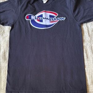 Champion Blue Short Sleeve Tee with Sporty Logo